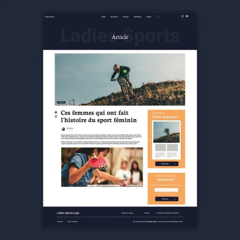 Ladies Sports – Webdesign
