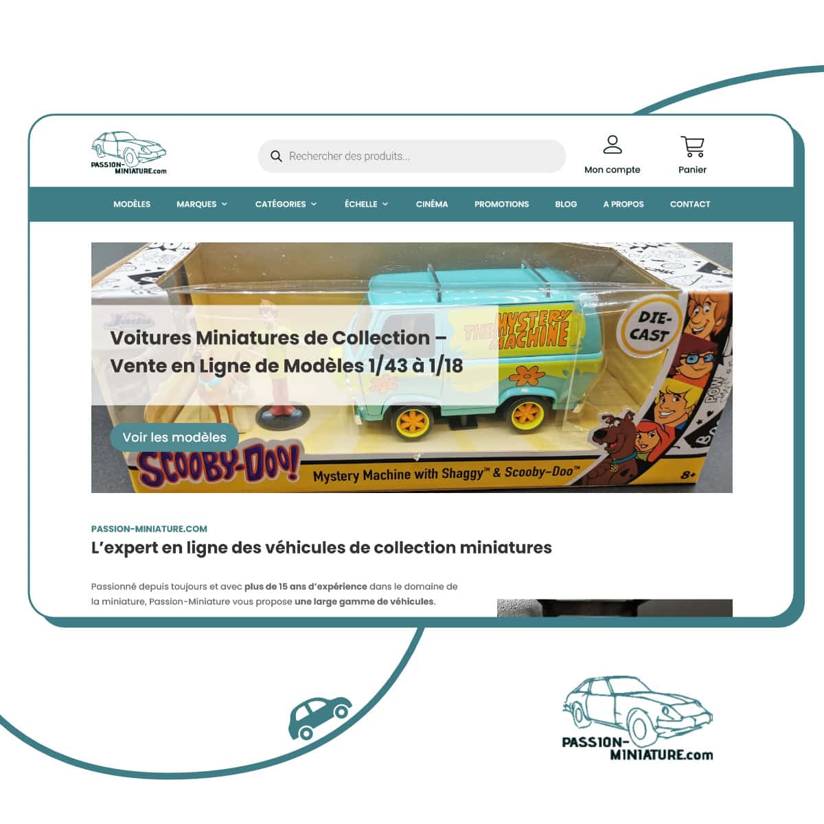 Passion miniature - e-commerce de vente de voitures miniatures de collection