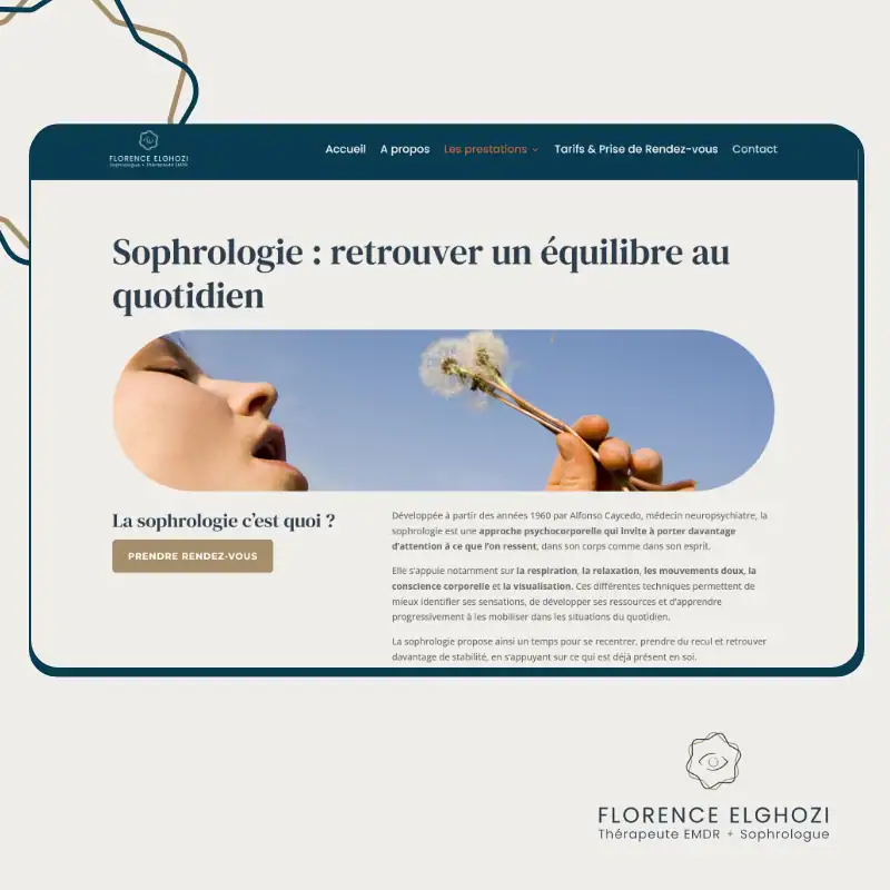 Florence Elghozi – Sophrologue (webdesign & identité visuelle)