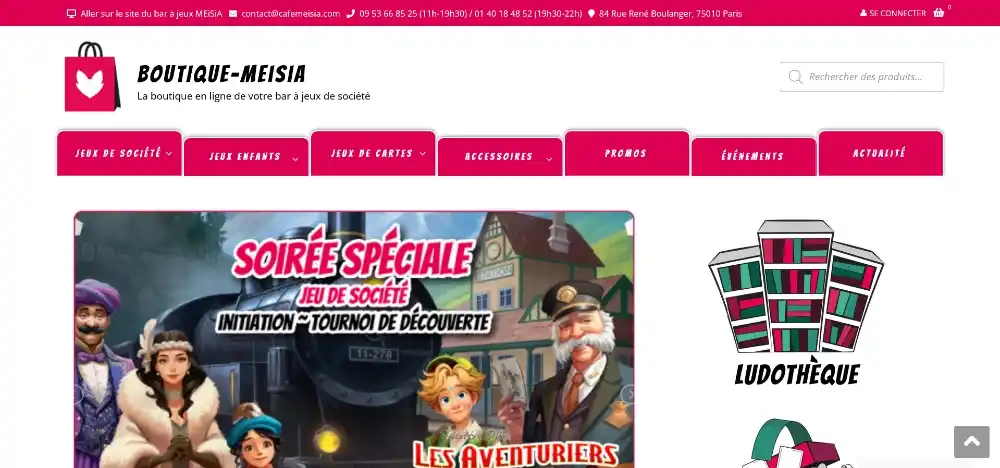 Boutique Café Meisia - le prix d’un site e-commerce avec WooCommerce